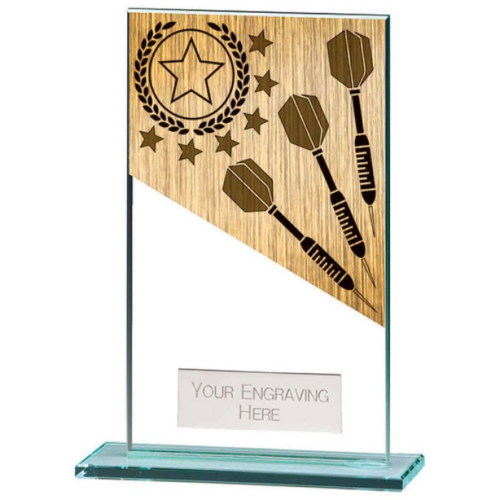 MUSTANG DARTS GLASS AWARD - 140MM